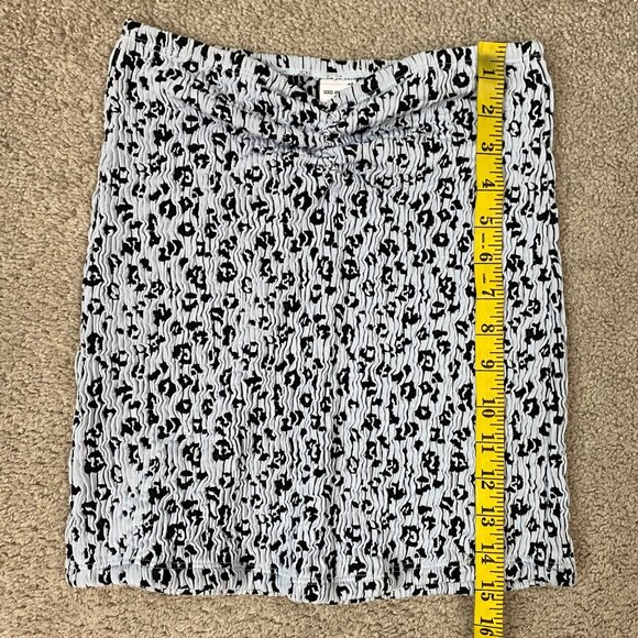 Good American Always Fits Textured Leopard Print Mini Skirt Size S/M Blue Black - Picture 3 of 6